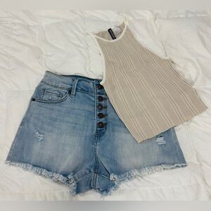 Rewash Short Super High Rise.FREE H&M TOP🤩